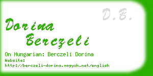 dorina berczeli business card